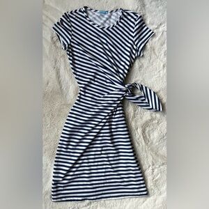 J. McLaughlin Navy and White Striped Dress, small